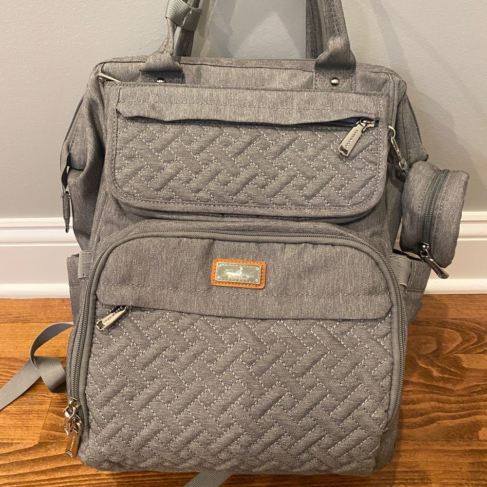 Bobbleroo grey diaper backpack